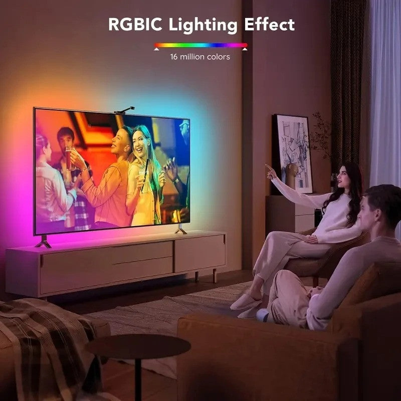 RGBIC LED TV Backlight Strip With Camera App Control