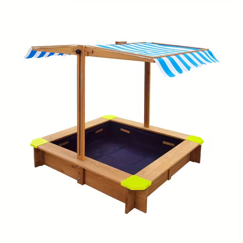 Sandpit With Canopy Outdoor Kids Play