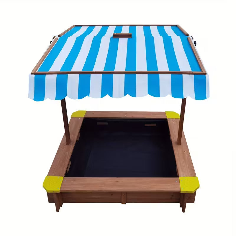 Sandpit With Canopy Outdoor Kids Play