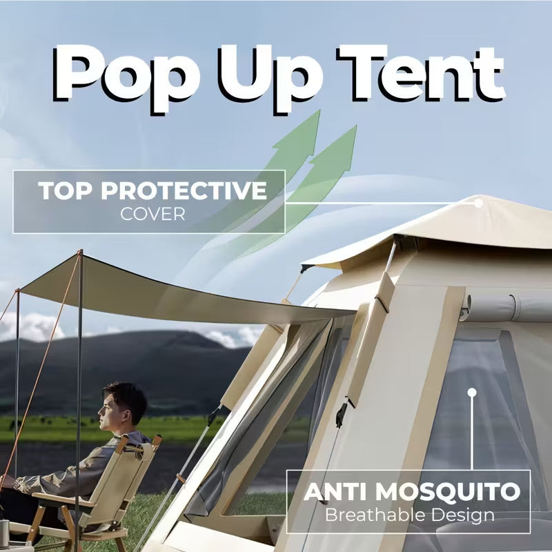 Instant Pop Up Camping Tent Automatic Canopy Waterproof Big Family 4-5 People