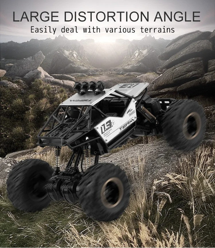 RC Cars Remote Control Car 1:16 Off Road Truck Metal Shell LED Headlights