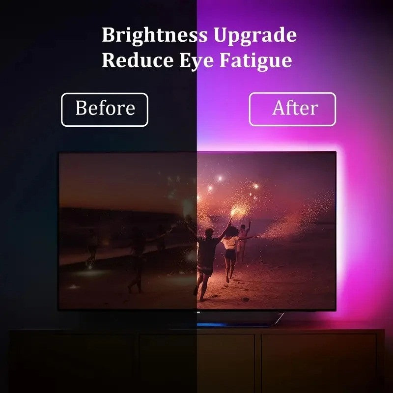 RGBIC LED TV Backlight Strip With Camera App Control