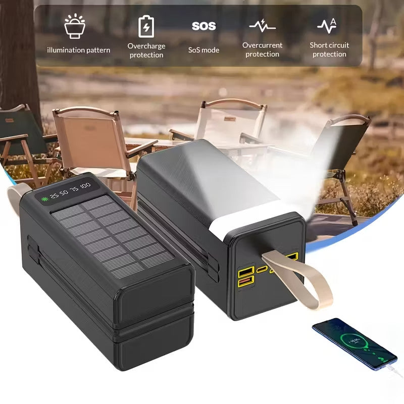 Solar-powered Large-capacity Power Bank 60000mAh