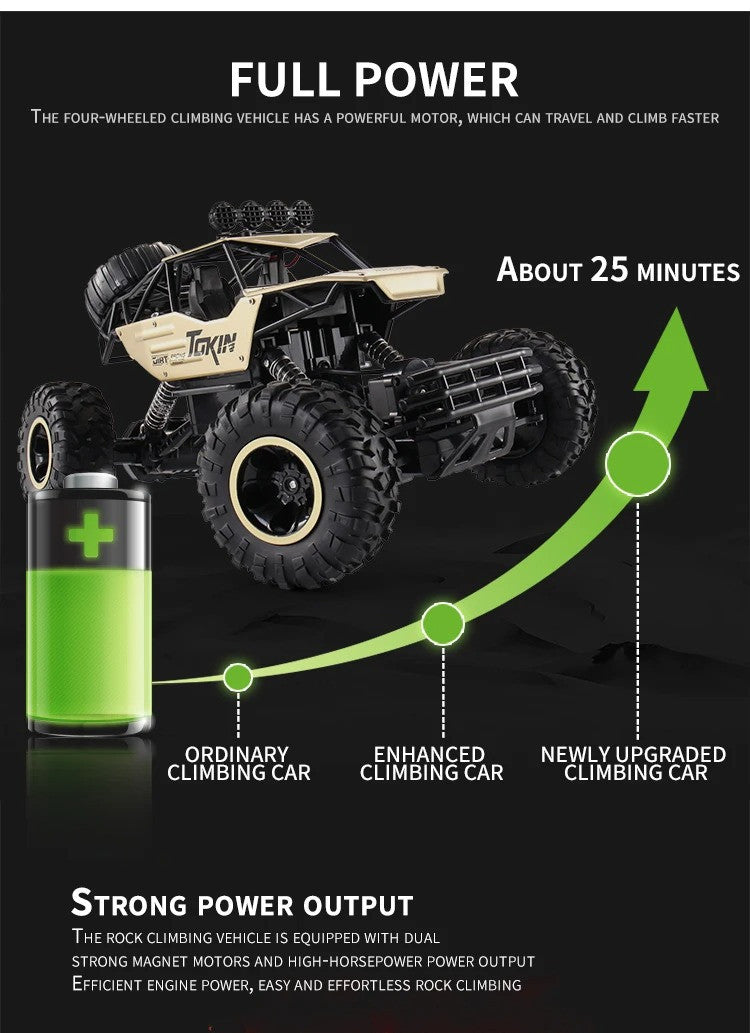 RC Cars Remote Control Car 1:16 Off Road Truck Metal Shell LED Headlights