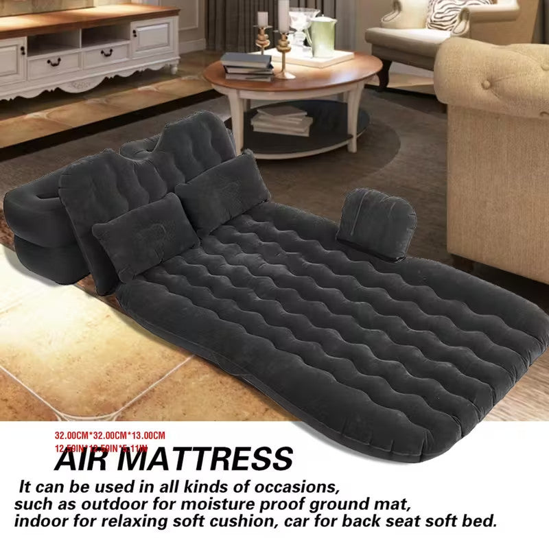 Inflatable Bed Mattress Indoor Outdoor Camping Travel Car Back Air Beds Cushion