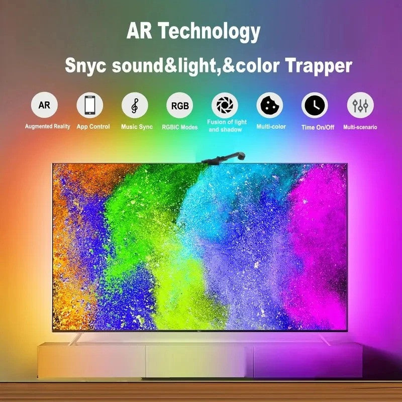 RGBIC LED TV Backlight Strip With Camera App Control