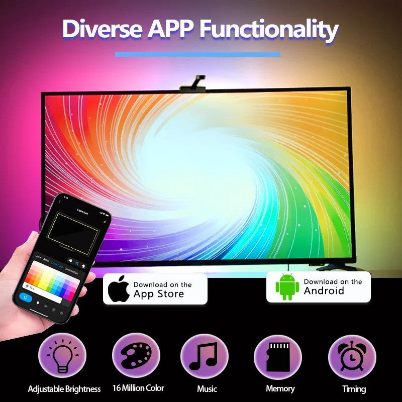 RGBIC LED TV Backlight Strip With Camera App Control