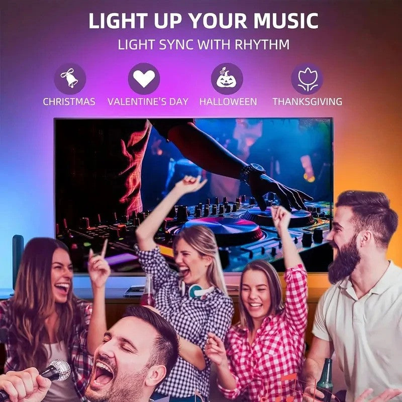 RGBIC LED TV Backlight Strip With Camera App Control