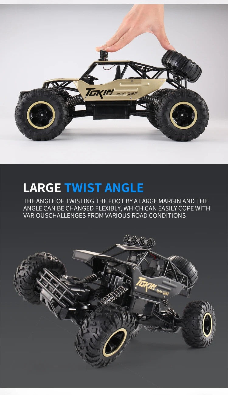 RC Cars Remote Control Car 1:16 Off Road Truck Metal Shell LED Headlights