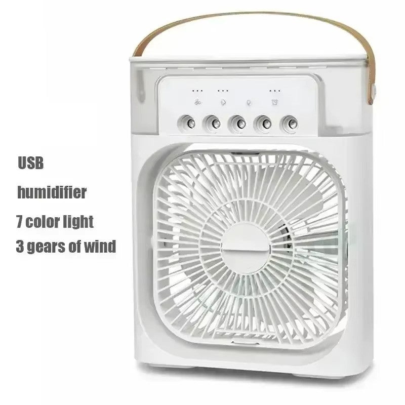 3 In 1 Portable Mini Fan AIr Conditioner With LED Night Light