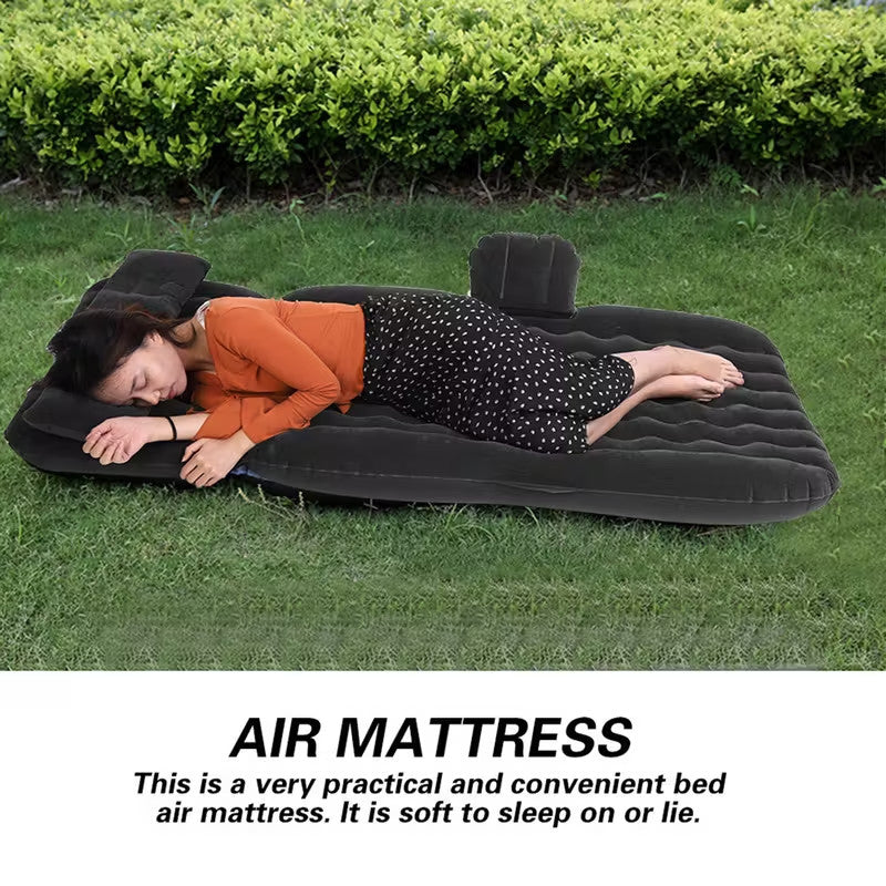 Inflatable Bed Mattress Indoor Outdoor Camping Travel Car Back Air Beds Cushion