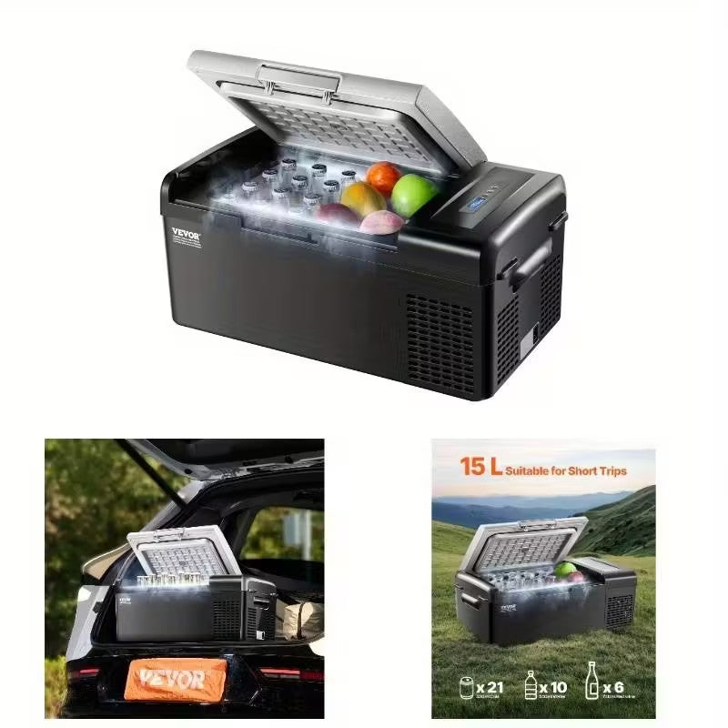 Portable Car Refrigerator Freezer 15L Single Zone Compressor Insulated