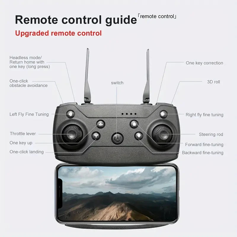 Foldable Remote Control Dual Camera Drone