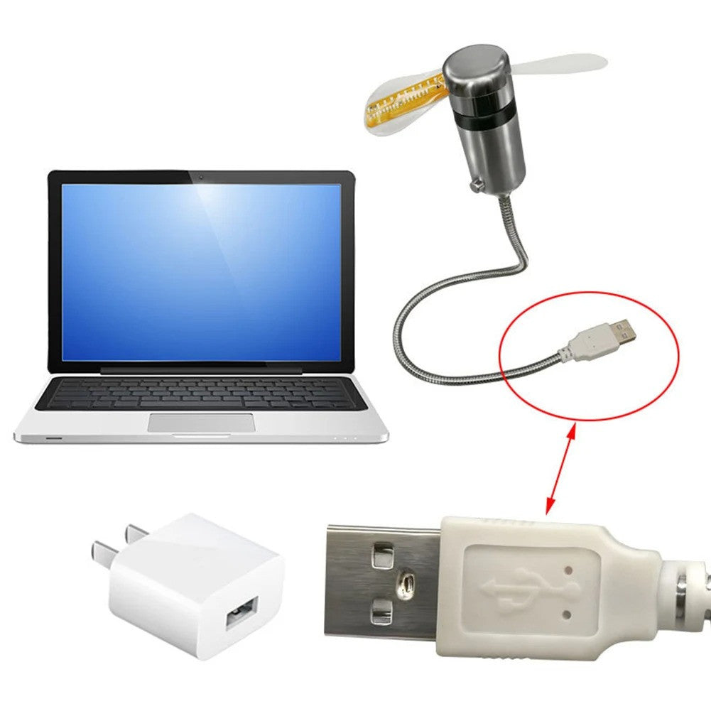 USB Clock Fan with Real Time Clock & Temperature Display Function