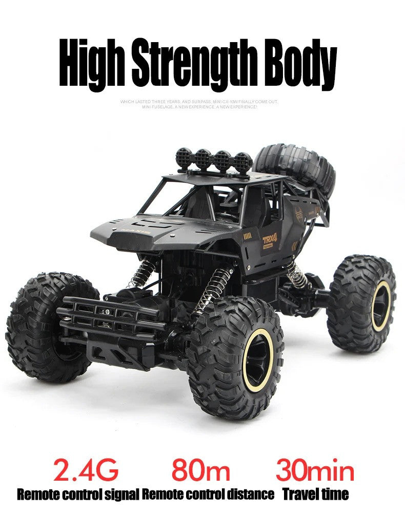 RC Cars Remote Control Car 1:16 Off Road Truck Metal Shell LED Headlights