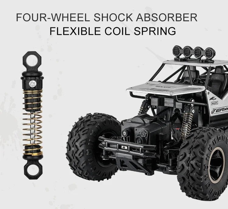 RC Cars Remote Control Car 1:16 Off Road Truck Metal Shell LED Headlights