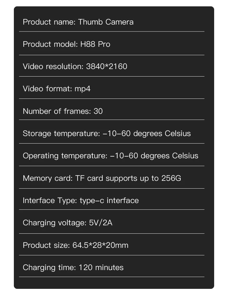 4K/HD Mini Vlog Camera