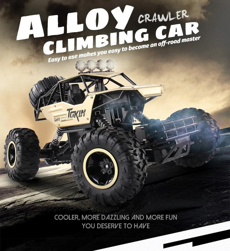 RC Cars Remote Control Car 1:16 Off Road Truck Metal Shell LED Headlights