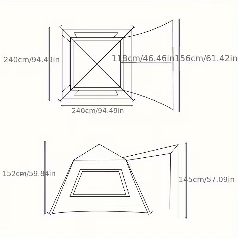 Instant Pop Up Camping Tent Automatic Canopy Waterproof Big Family 4-5 People
