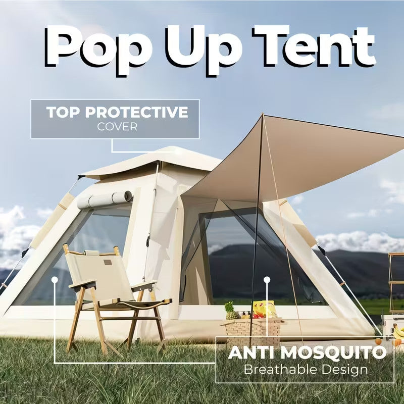 Instant Pop Up Camping Tent Automatic Canopy Waterproof Big Family 4-5 People