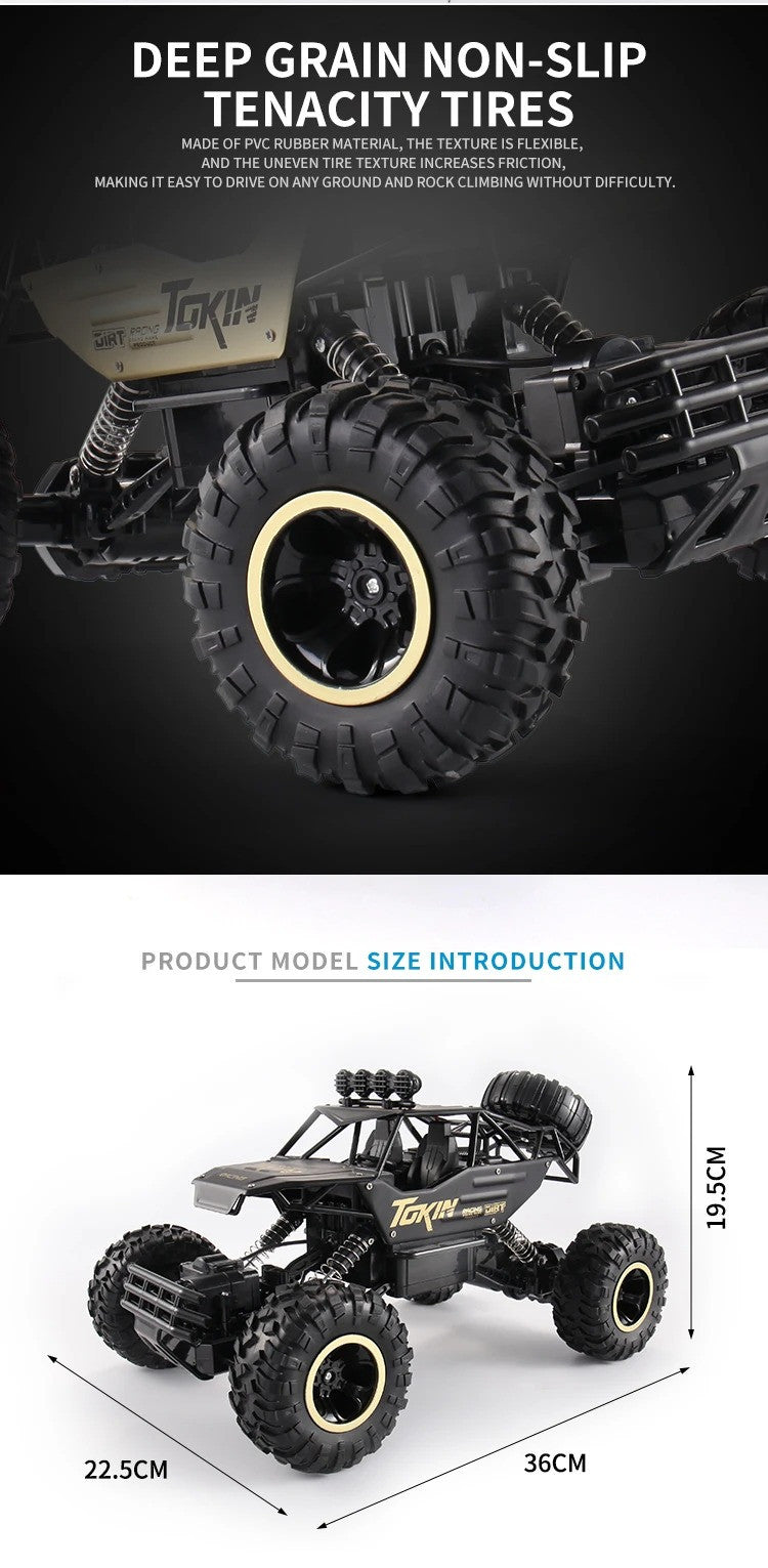RC Cars Remote Control Car 1:16 Off Road Truck Metal Shell LED Headlights