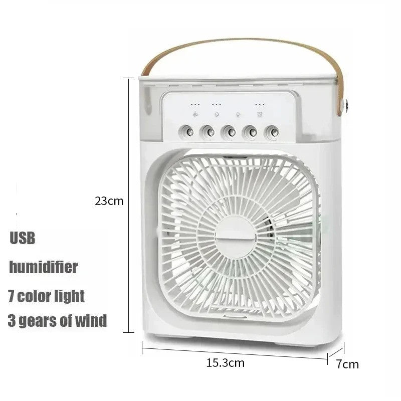 3 In 1 Portable Mini Fan AIr Conditioner With LED Night Light