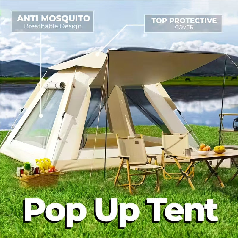Instant Pop Up Camping Tent Automatic Canopy Waterproof Big Family 4-5 People