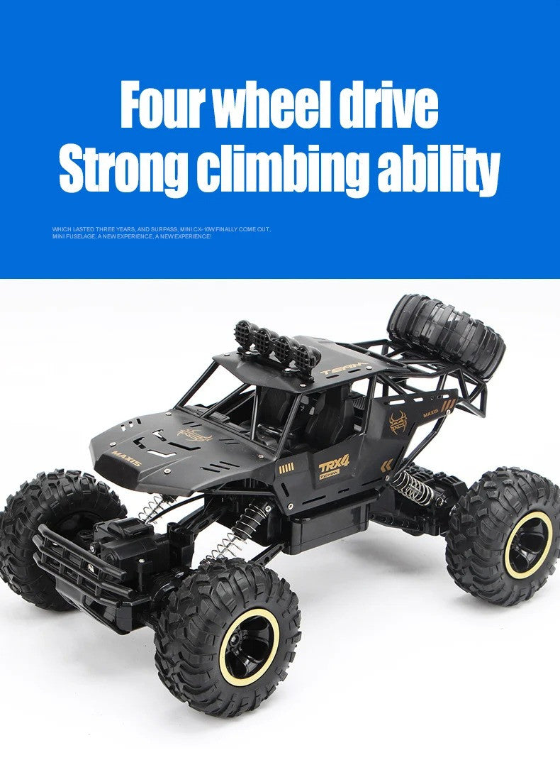 RC Cars Remote Control Car 1:16 Off Road Truck Metal Shell LED Headlights