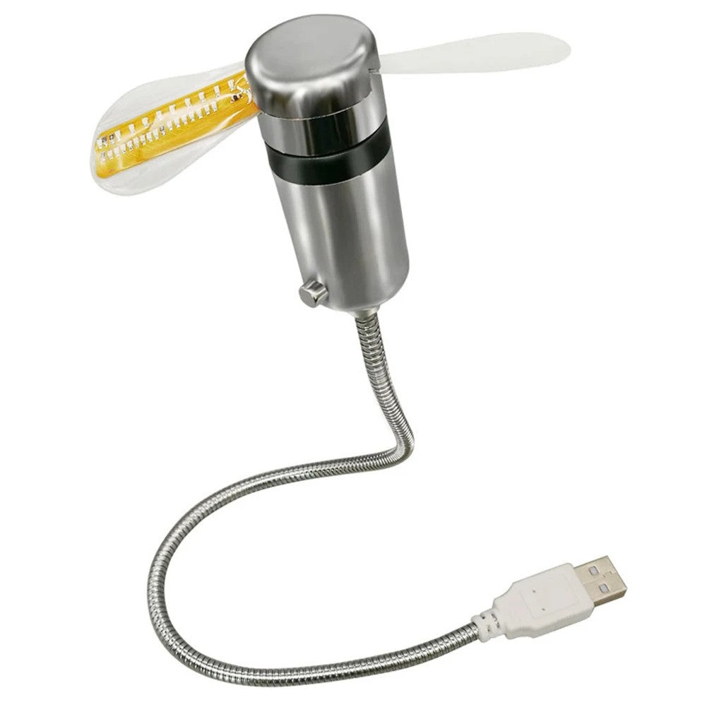 USB Clock Fan with Real Time Clock & Temperature Display Function