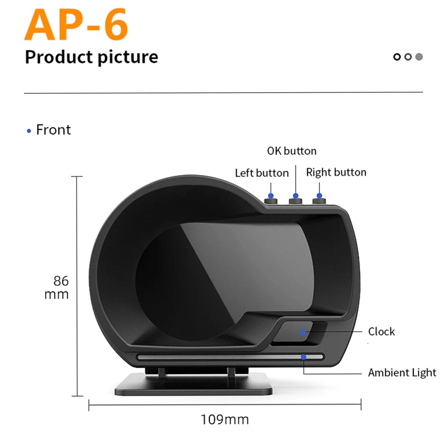 Car Head up Display, OBDⅡ + GPS Smart Gauge