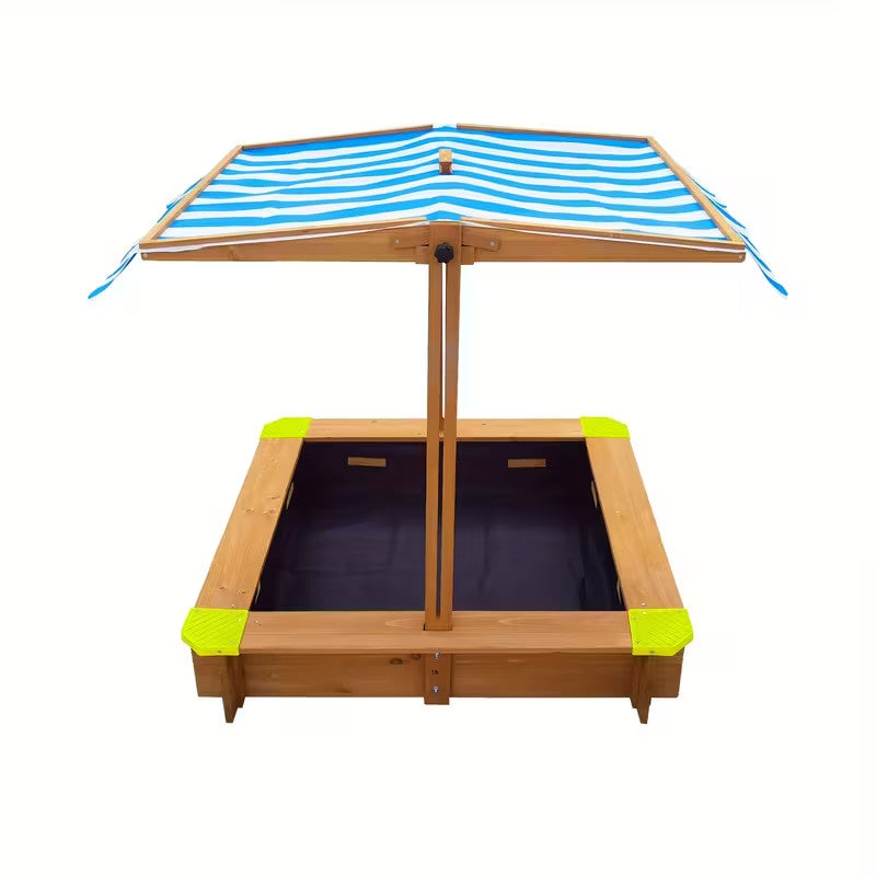 Sandpit With Canopy Outdoor Kids Play