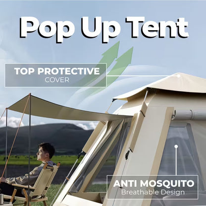 Instant Pop Up Camping Tent Automatic Canopy Waterproof Big Family 4-5 People