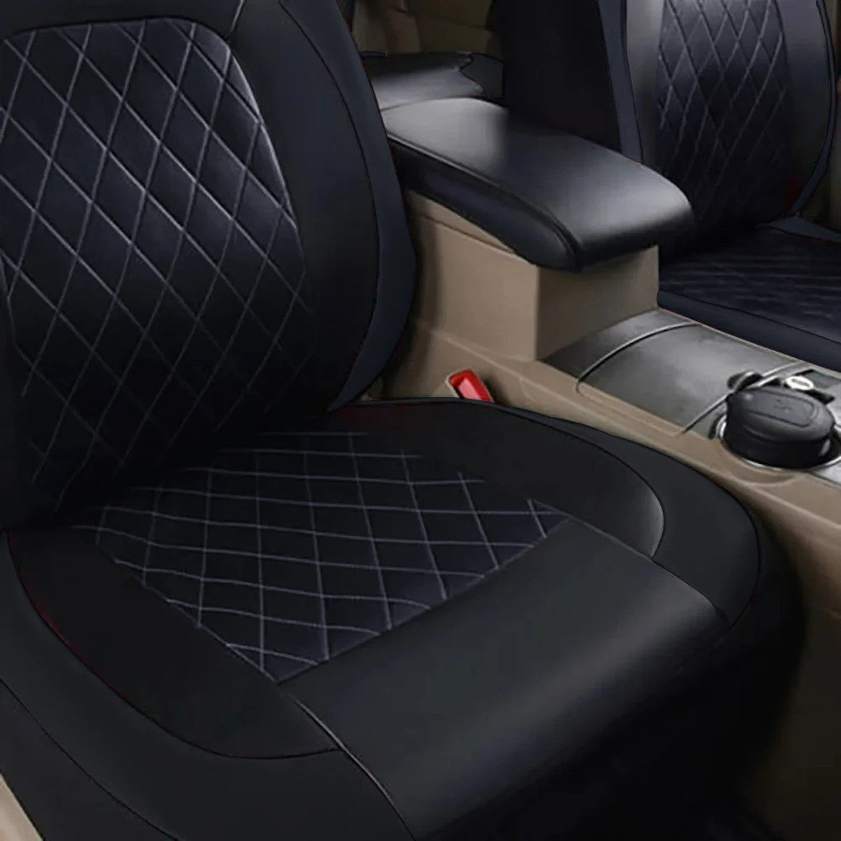 Quited PU Leather Car Seat Cover