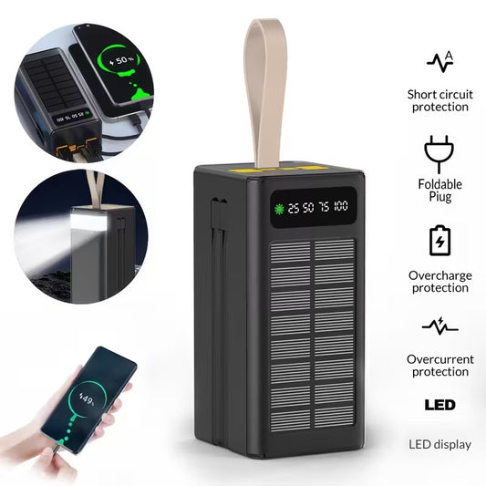Solar-powered Large-capacity Power Bank  60000mAh