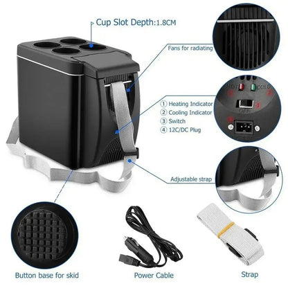 Car Refrigerator Mini Fridge Portable Freezer 12V DC