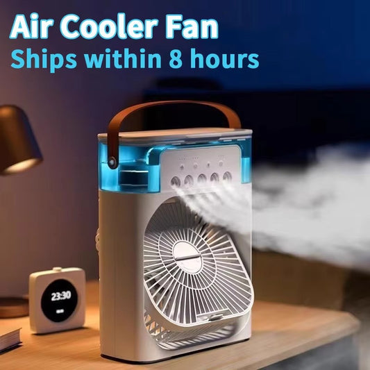 3 In 1 Portable Mini Fan AIr Conditioner With LED Night Light