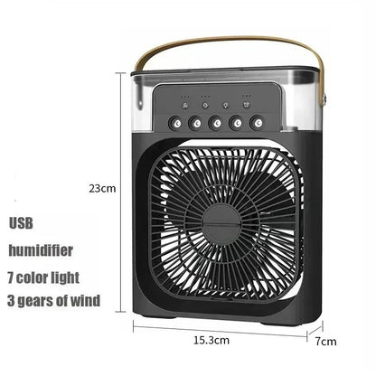 3 In 1 Portable Mini Fan AIr Conditioner With LED Night Light