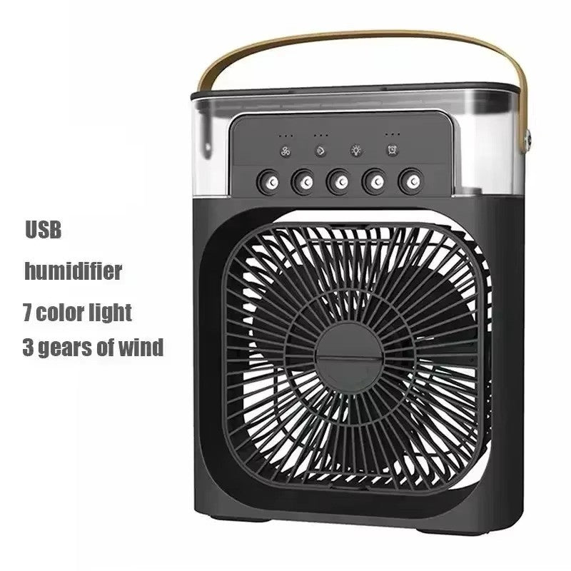 3 In 1 Portable Mini Fan AIr Conditioner With LED Night Light
