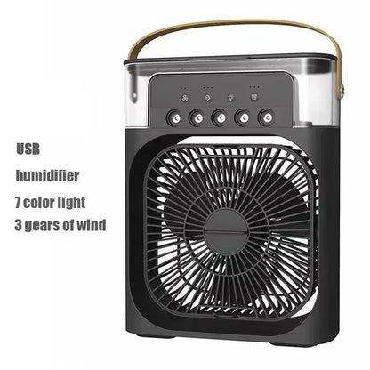 3 In 1 Portable Mini Fan AIr Conditioner With LED Night Light