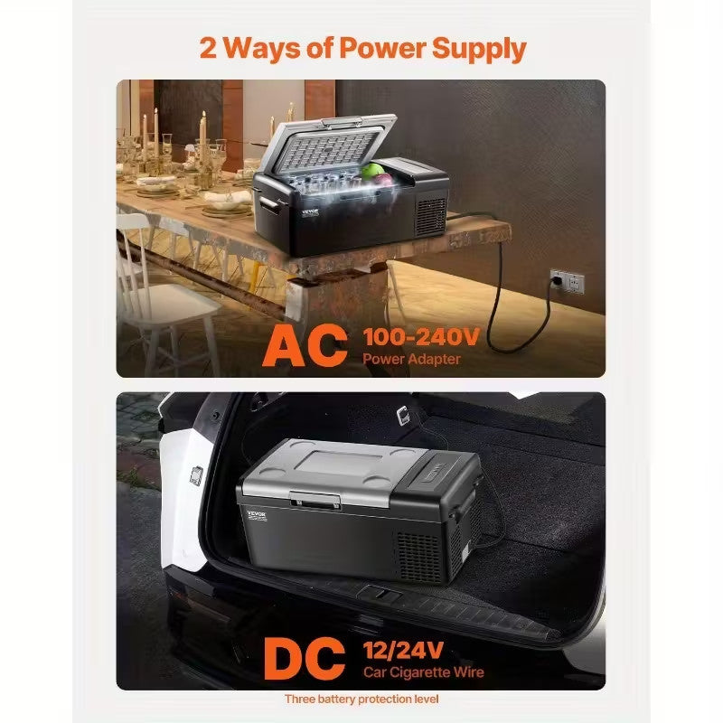 Portable Car Refrigerator Freezer 15L Single Zone Compressor Insulated