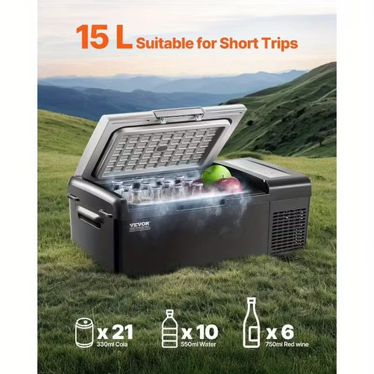 Portable Car Refrigerator Freezer 15L Single Zone Compressor Insulated