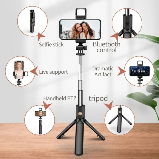 Handheld 360 Degree Flexible Stick Tripod With Wireless Remote Control