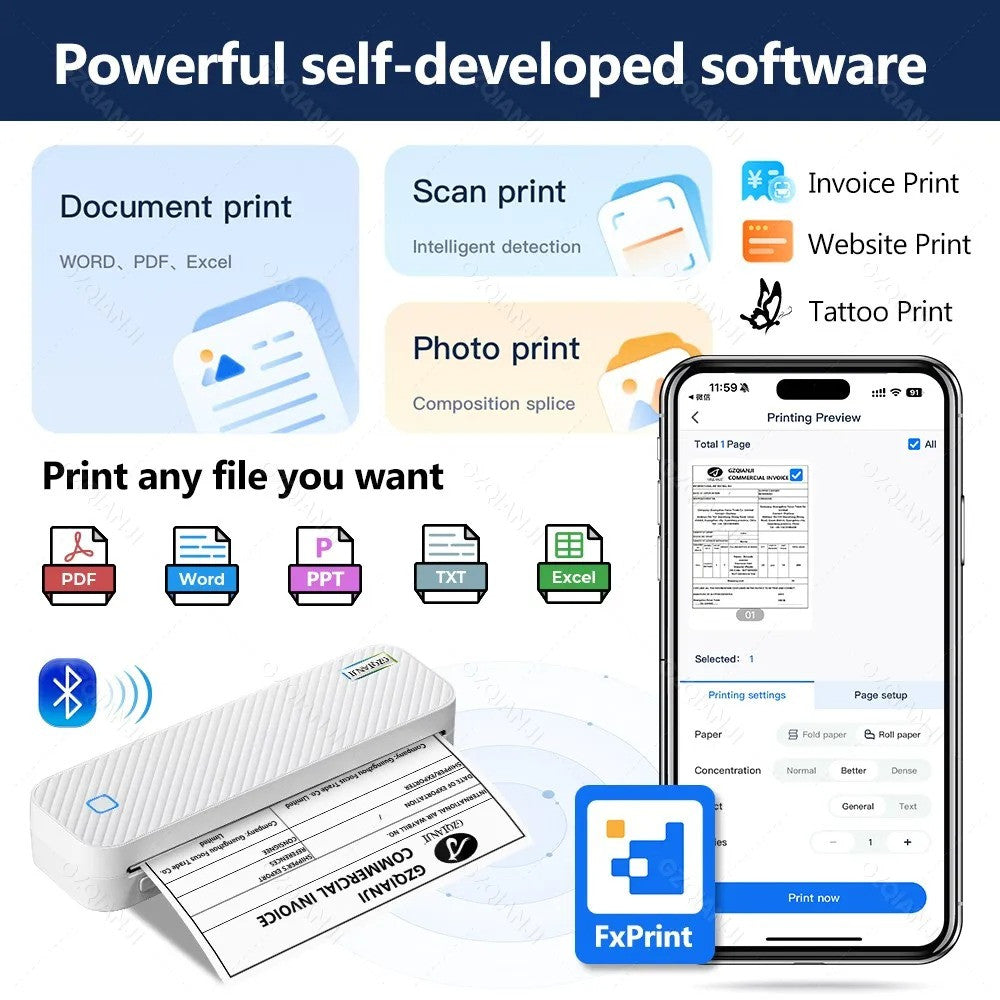Portable A4 Thermal Printer