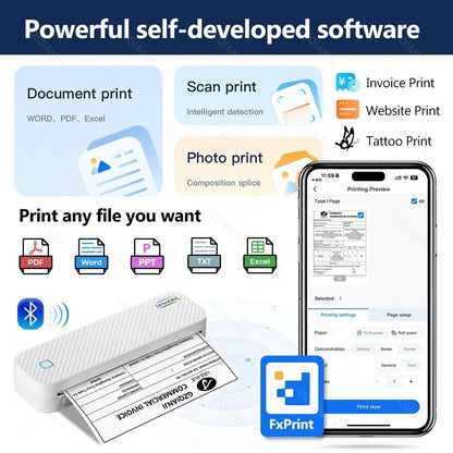 Portable A4 Thermal Printer