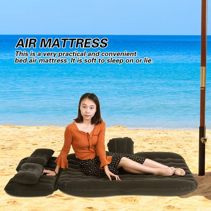 Inflatable Bed Mattress Indoor Outdoor Camping Travel Car Back Air Beds Cushion