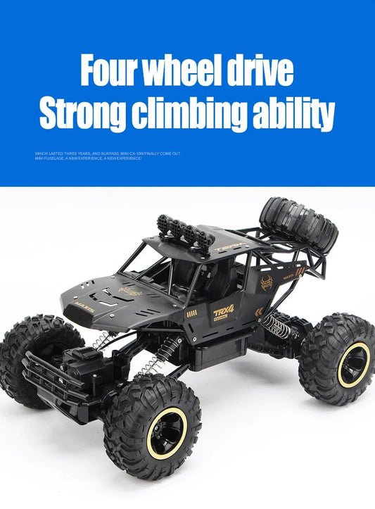 RC Cars Remote Control Car 1:16 Off Road Truck Metal Shell LED Headlights